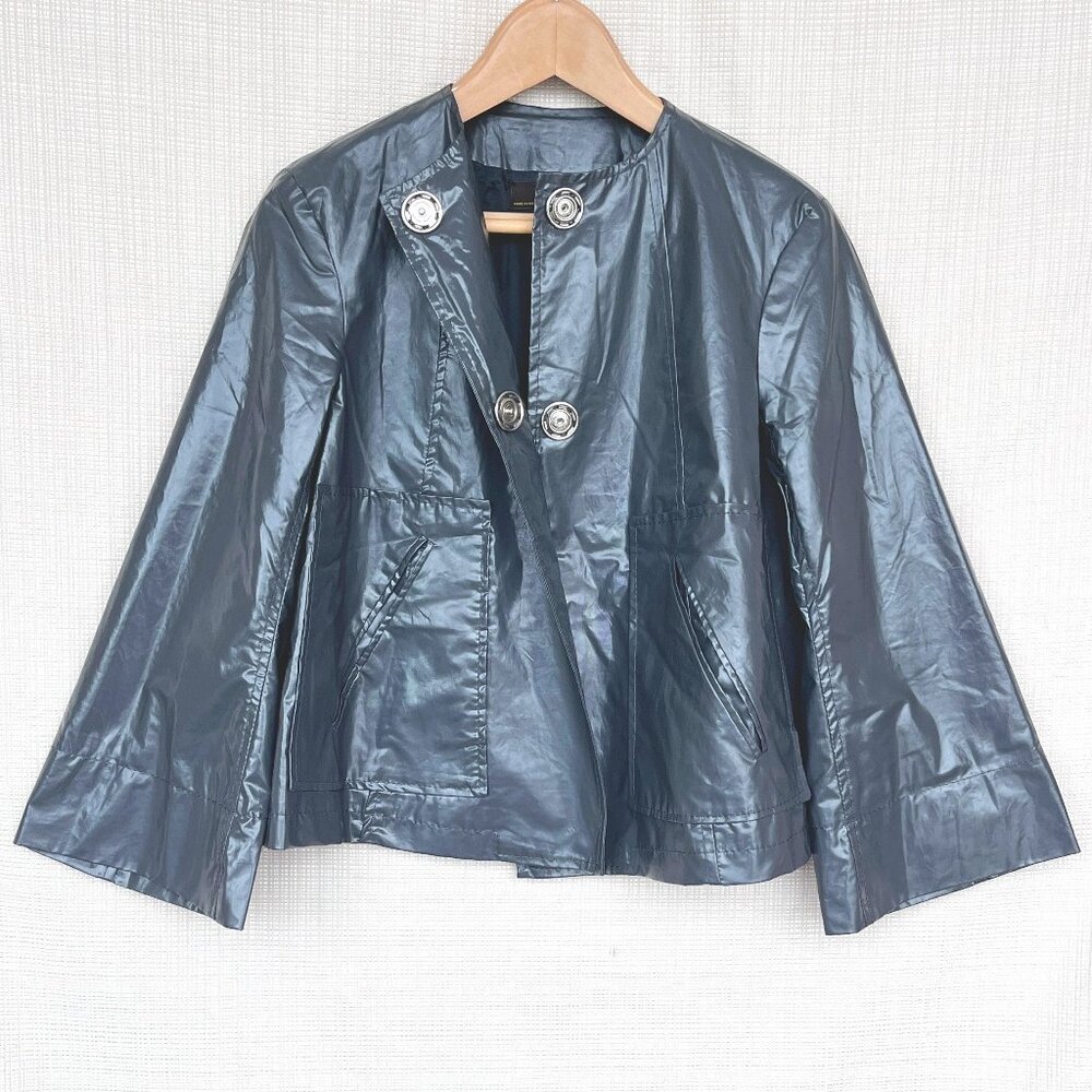 Zara Limited Edition High Gloss Liquid Metal Glossy Shiny Trench Coated Coat